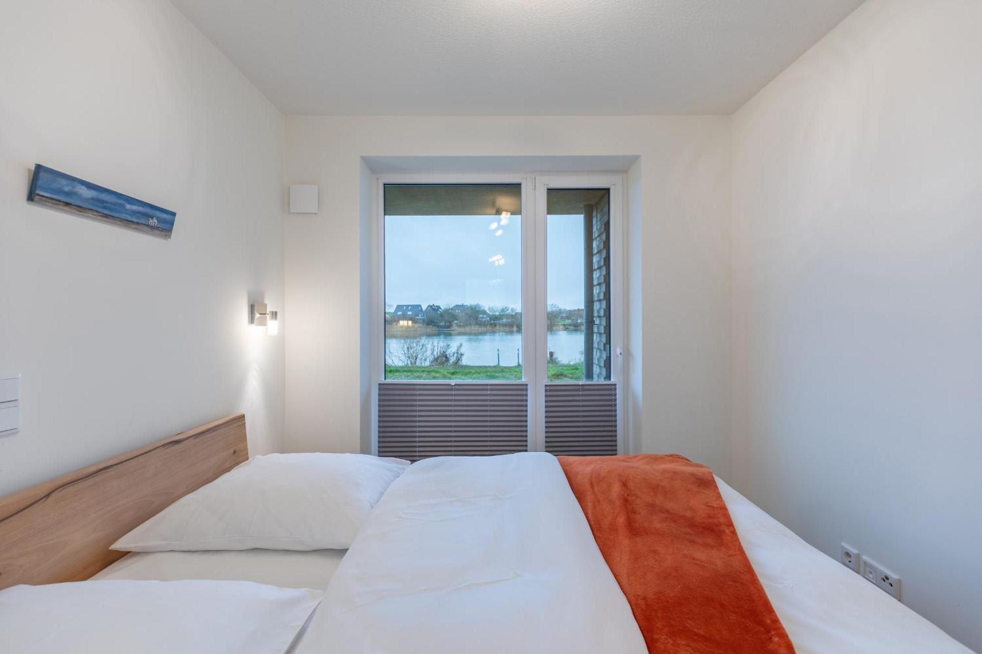 Ferienwohnung "Halligstork" Direkt Am Nordseedeich Mit Blick Auf Den See Nordstrand Exterior photo