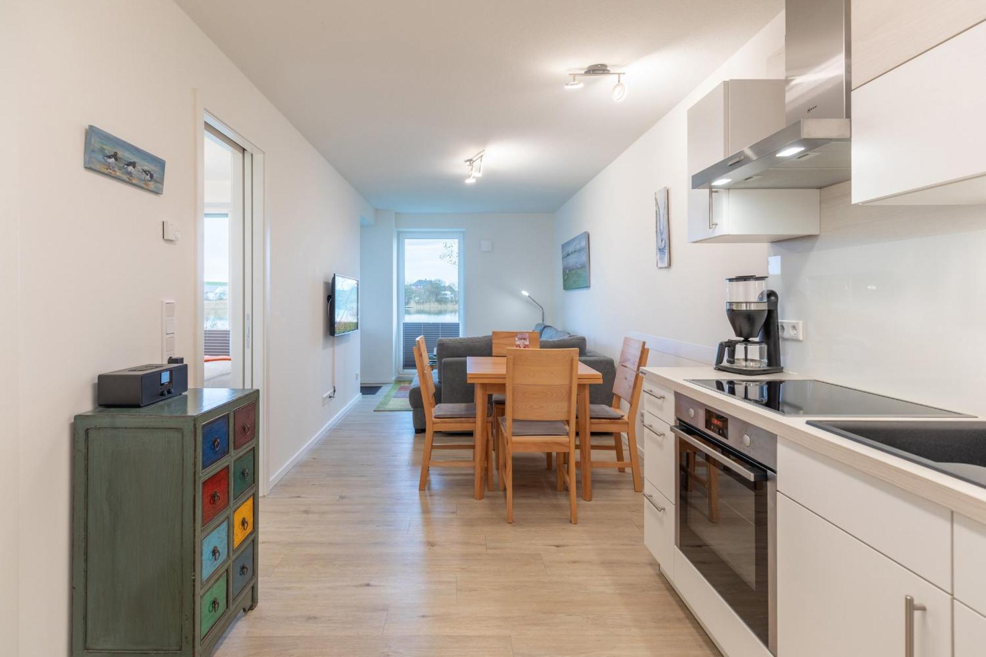 Ferienwohnung "Halligstork" Direkt Am Nordseedeich Mit Blick Auf Den See Nordstrand Exterior photo