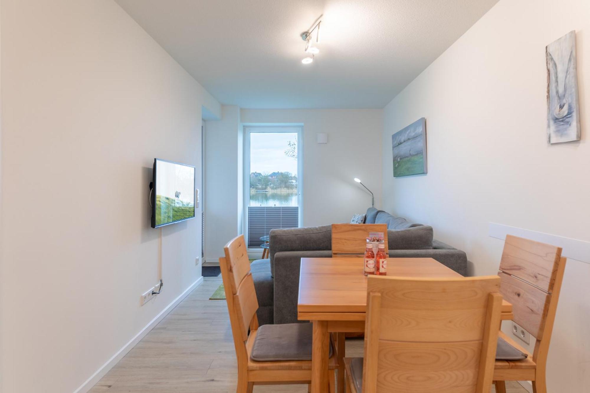 Ferienwohnung "Halligstork" Direkt Am Nordseedeich Mit Blick Auf Den See Nordstrand Exterior photo
